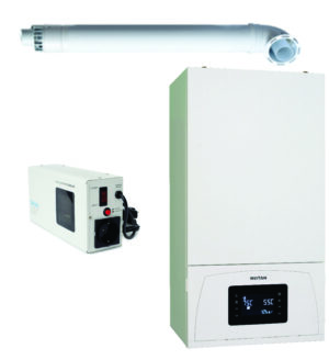 Set Centrala termica Motan Condens 050, 24kw + Stabilizator cu releu slim 500VA 300W