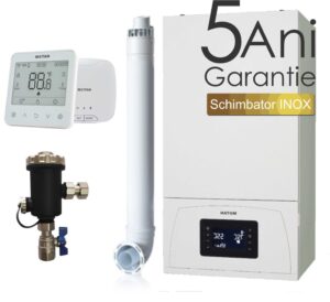 Set Centrala termica Motan Condens Plus 100 25kw + Termostat SMART TH510-WRTS + Filtru antimagnetita